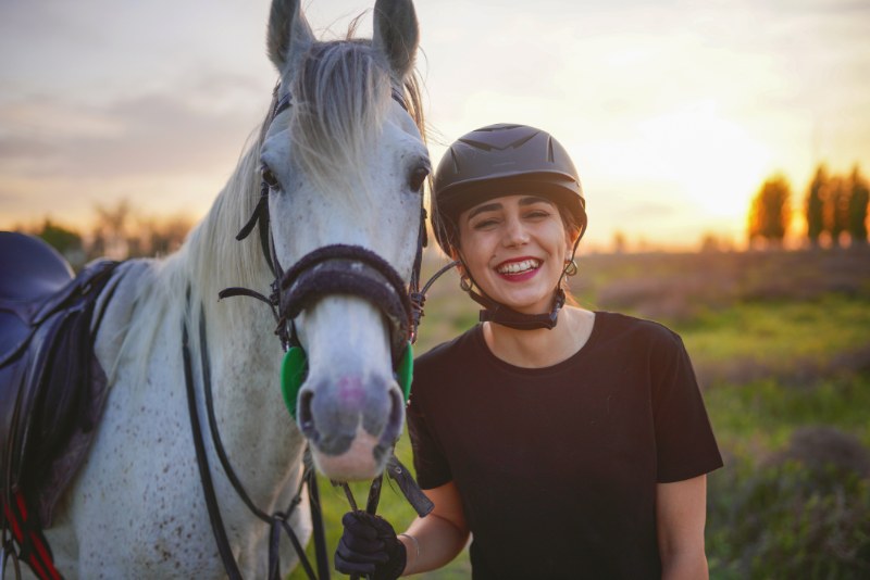 woman with a horse